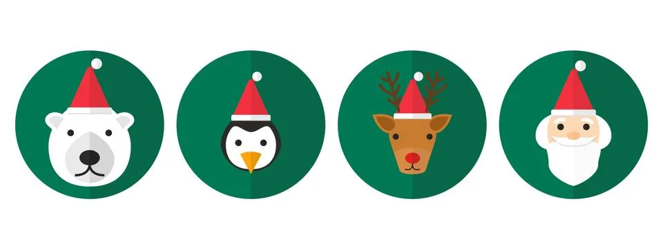 X-mas faces 002 Illustrazione stock