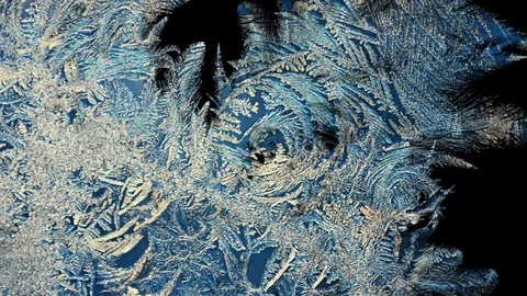 X-mas Iceworks Freezing Window - alpha Stock Footage 77703173