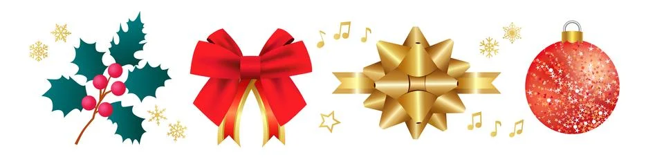 X mas items collection Stock Illustration