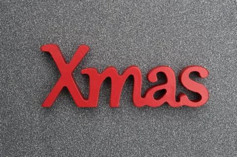 X-mas text on black background Foto stock