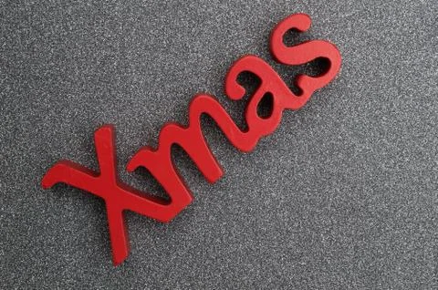 X-mas text on black background Foto stock