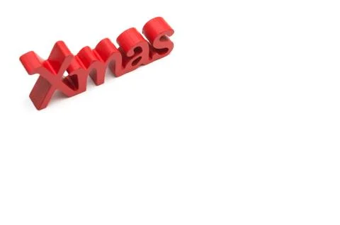 X-mas text on white background Stock Photos