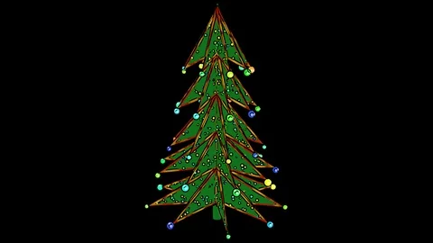 X-mas-tree-5 Video stock 105723708