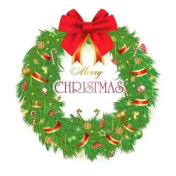 X mas wreath Illustrazione stock