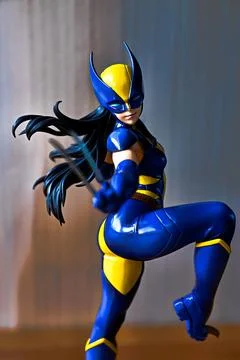 X-Men MARVEL COMIC character WOLVERINE(LAURA KINNEY). 库存照片