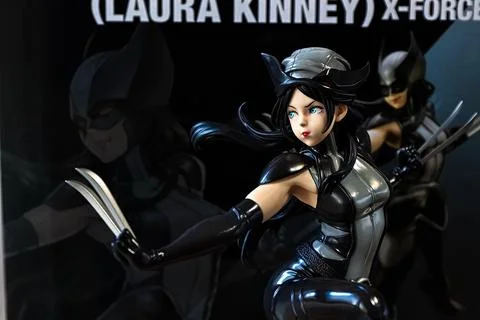 X-Men MARVEL COMIC character WOLVERINE(LAURA KINNEY). 스톡 사진