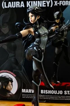 X-Men MARVEL COMIC character WOLVERINE(LAURA KINNEY). 스톡 사진