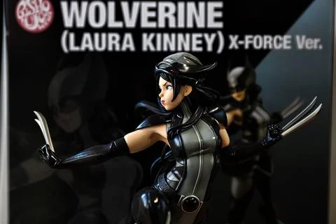 X-Men MARVEL COMIC character WOLVERINE(LAURA KINNEY). 스톡 사진