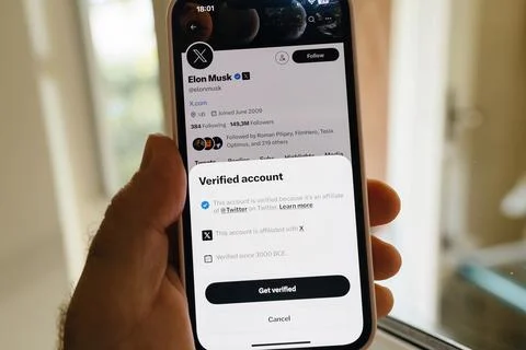 The X new Twitter app on a iPhone smartphone Stock Photos
