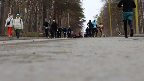 X Novosibirsk Spring Half Marathon. Stock Footage 307102012