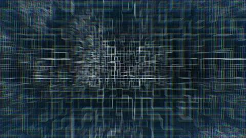 X Ray 3D Geometric Circuit Loop R Animation Background Stock Footage 157630770
