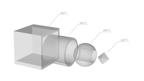X-ray animation of product design visualization,  3d rendered. Stock Footage 134606571