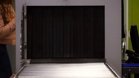 X ray baggage checking Stock Footage 89634158