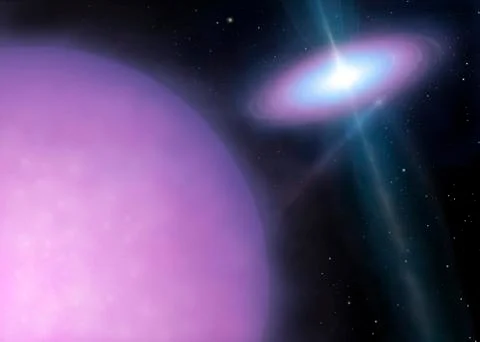 X-ray binary star ss433 Stock Illustration