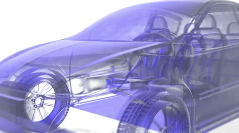 X ray car animation Stock Footage 40231737