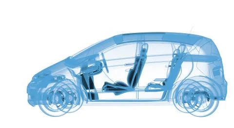 X-Ray Car Stock Illustration