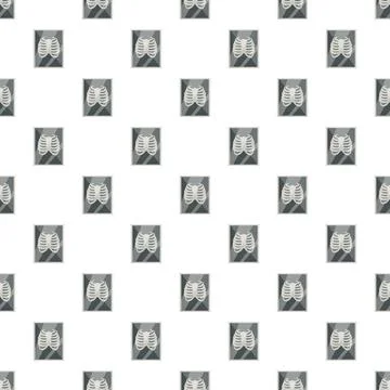 X ray chest scan ribcage medical pattern Stock Illustration