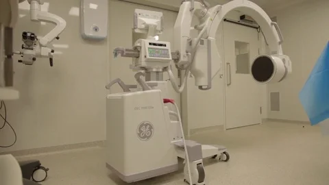 X-ray control system c-arm Stock Footage 81285528