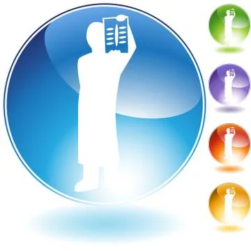 X-ray crystal icon Stock Illustration