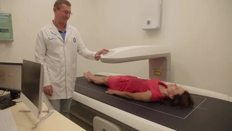 X-ray densitometer procedure (operation)  Stock Footage 81282277