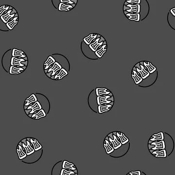 X ray dental procedure vector seamless pattern イラスト素材