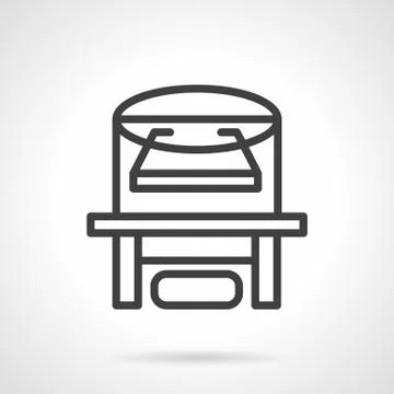 X-ray device line vector icon Stock Illustration