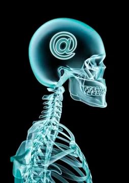 X-ray email Illustrazione stock