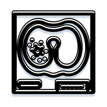 X ray finding showing lung tumor and oncology diagnostics Stock Illustration