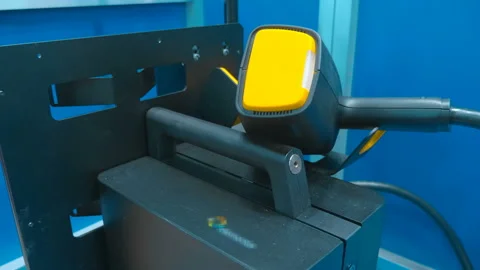 X-ray fluorescence analyzer (spectrometer) for fast analysis of various material Stock Footage 218340426