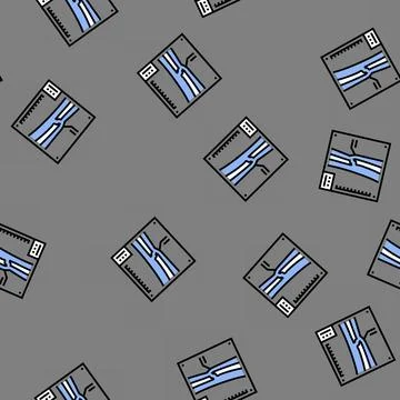 X ray of fracture vector seamless pattern Stock Illustration