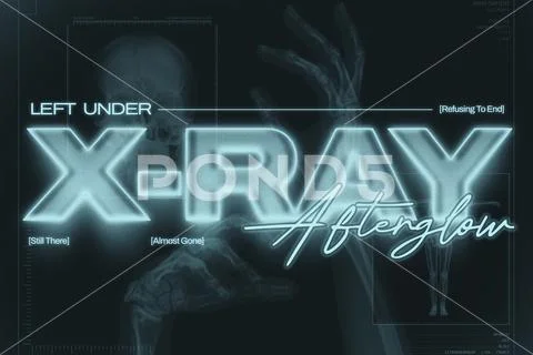 X-Ray Glow Text Effect PSD Template