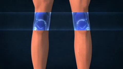 An X-ray of a human knees Stock Illustration