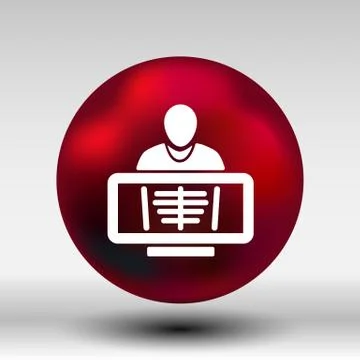 X-Ray human rib cage symbol for download icon Stock Illustration