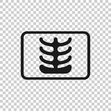 X-ray icon in flat style. Radiology vector illustration on white isolated bac Stock Illustration