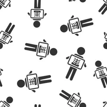 X-ray icon in flat style. Radiology vector illustration on white isolated bac Stock Illustration