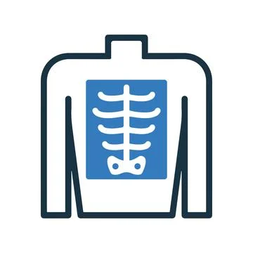 X-ray icon, radiology, vector graphics Stock Illustration