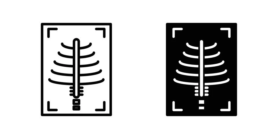 X ray icon set. Vector EPS 10 스톡 일러스트