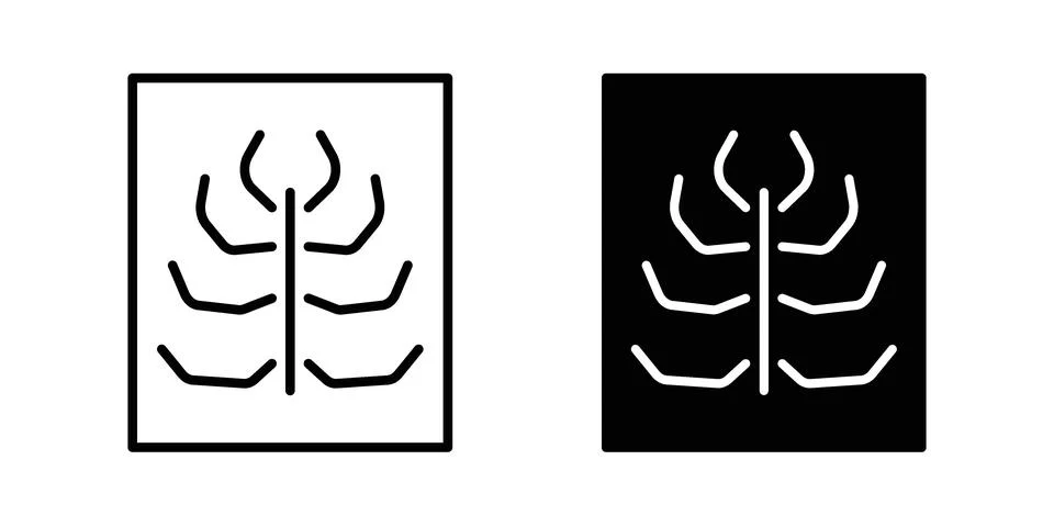 X ray icon silhouette vector set. thin line pack 스톡 일러스트