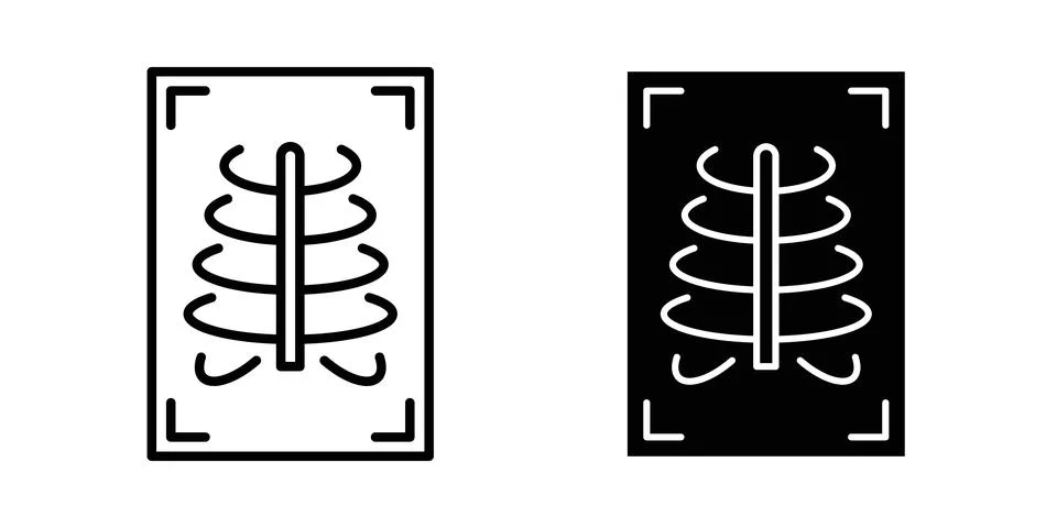 X ray icon vector, symbol, logo illustrations 스톡 일러스트