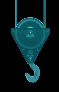 X-Ray Image Of Crane hook Stock Illustration