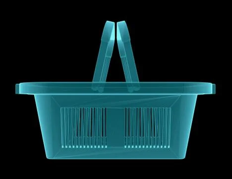 X-Ray Image of empty shopping basket Stock Illustration