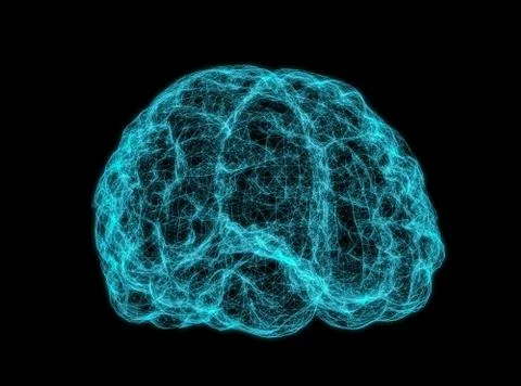 X-ray image of human brain Stock Illustration