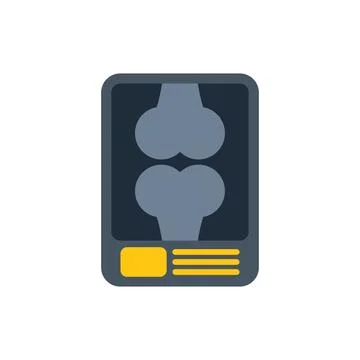 X ray image of a human knee showing bones and joints Stock Illustration