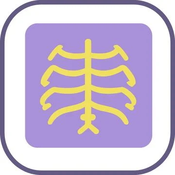 X-ray image of human ribs chest Stock Illustration