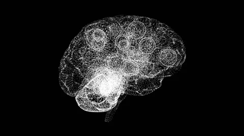 X-ray image of mechanical brain Video stock 58781829