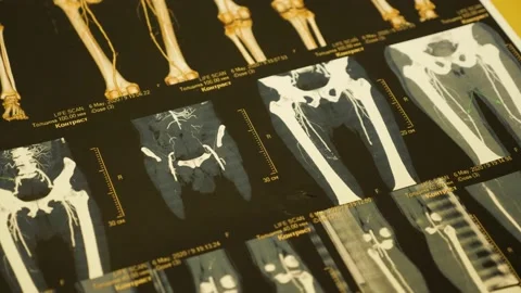 X-ray image of the pelvic bones. Stock Footage 131867559