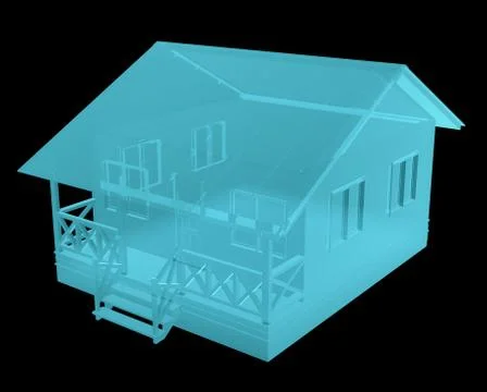 X-Ray Image Of Small House Ilustración de archivo