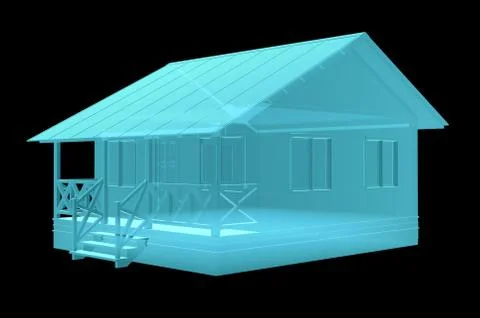 X-Ray Image Of Small House Ilustración de archivo