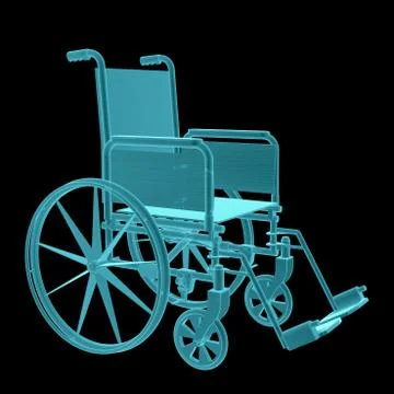 X-Ray Image Of Wheelchair Stock Illustration