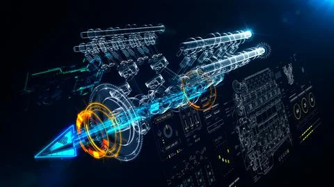 X-ray internal combustion engine interface science technology 스톡 일러스트